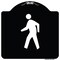 Signmission Pedestrian Crossing Symbol Heavy-Gauge Aluminum Architectural Sign, 18" x 18", BW-1818-23337 A-DES-BW-1818-23337 - alternate 1